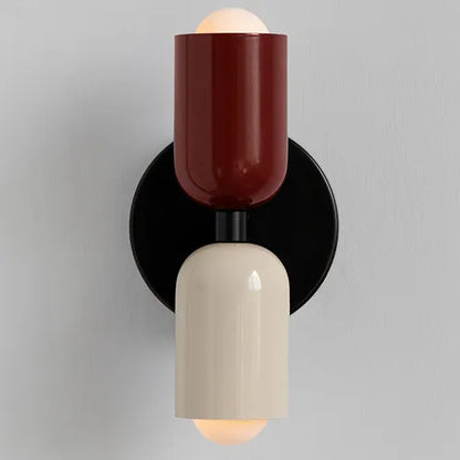 Moderne Doppelkopf Wandleuchte aus Eisen