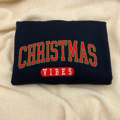 Christmas Vibes Embroidered Sweatshirt