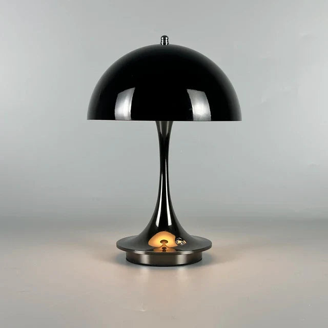 Kabellose LED Tischlampe aus Legierung mit Pilzschirmdesign