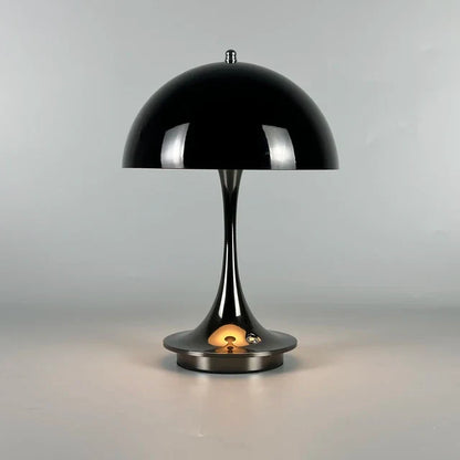 Kabellose LED Tischlampe aus Legierung mit Pilzschirmdesign