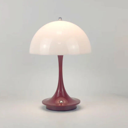 Kabellose LED Tischlampe aus Legierung mit Pilzschirmdesign