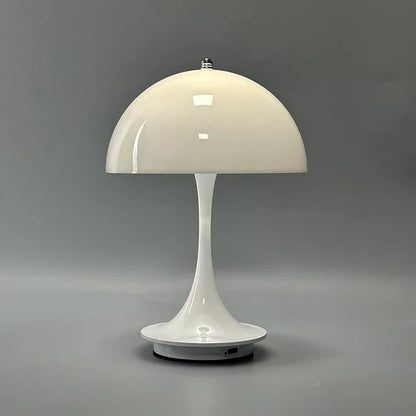 Kabellose LED Tischlampe aus Legierung mit Pilzschirmdesign