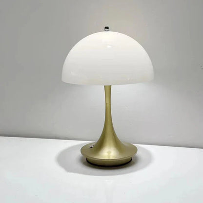 Kabellose LED Tischlampe aus Legierung mit Pilzschirmdesign