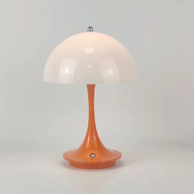 Kabellose LED Tischlampe aus Legierung mit Pilzschirmdesign