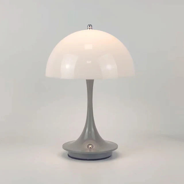 Kabellose LED Tischlampe aus Legierung mit Pilzschirmdesign