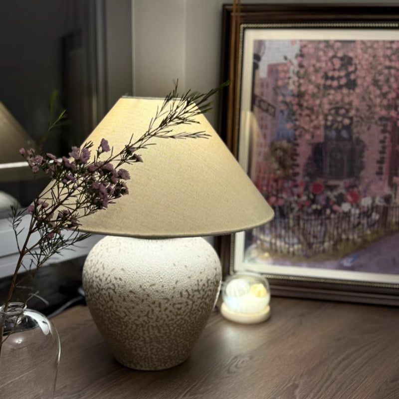 Klassische Stoff Tischlampe