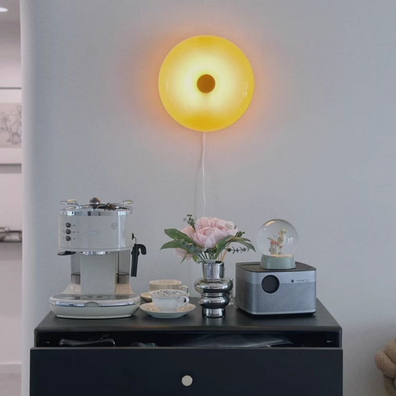 Wandleuchte Glas Donut Warmes Licht