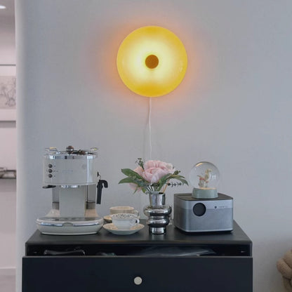 Wandleuchte Glas Donut Warmes Licht