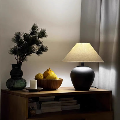 Klassische Stoff Tischlampe