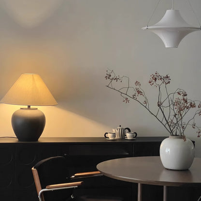 Klassische Stoff Tischlampe