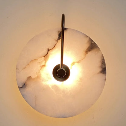 Moderne Wandleuchte aus Marmor und Metal