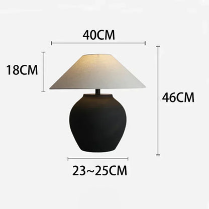 Klassische Stoff Tischlampe