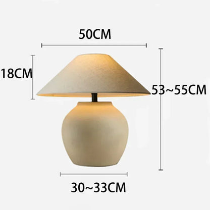 Klassische Stoff Tischlampe