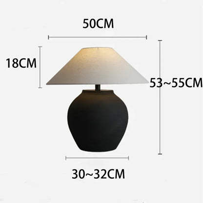 Klassische Stoff Tischlampe