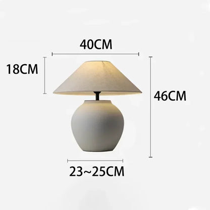 Klassische Stoff Tischlampe