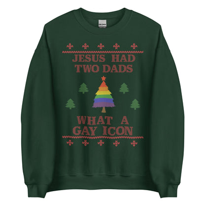 Jesus Had Two Dads Crewneck