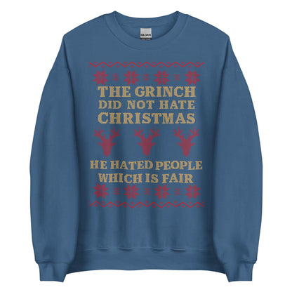 The Grinch Did Not Hate Christmas Crewneck