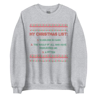 My Christmas List Crewneck